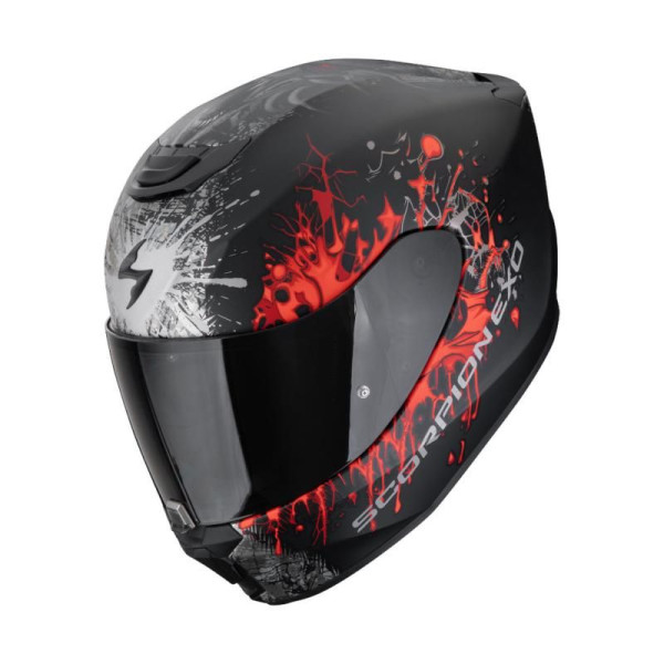 Scorpion Helmets Exo 391 wolf matt blk/red xs